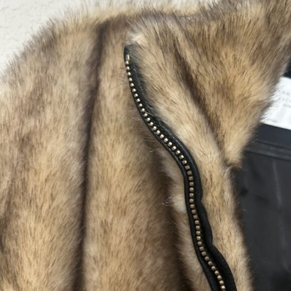 NWOT Zara Luxurious Fall Winter Faux Fur Blond Mink Jacket Coat - Picture 12 of 16
